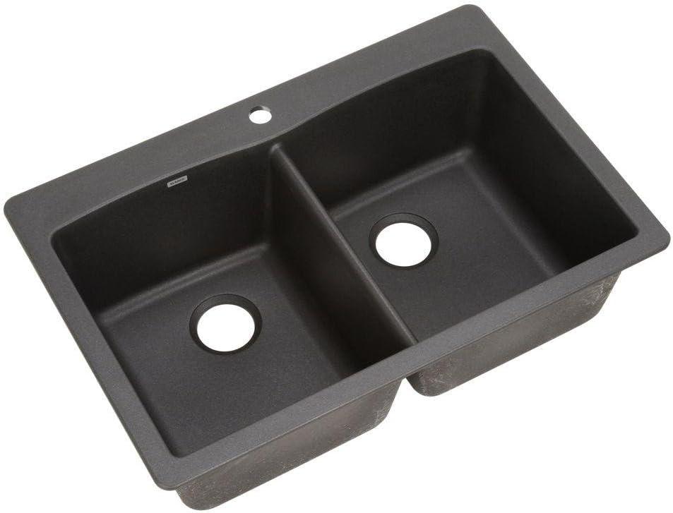 Diamond SILGRANIT 33" L x 22" W Double Bowl Drop-In/Undermount Kitchen Sink