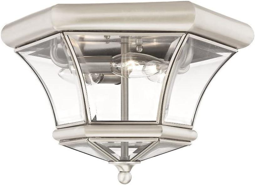 Livex Lighting Monterey/Georgetown 3 - Light Flush Mount in  Bronze