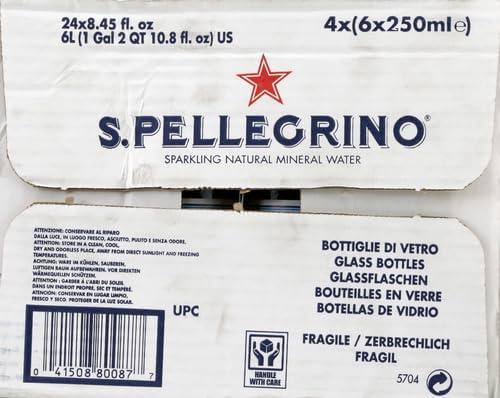 SanPellegrino Sparkling Natural Mineral Water, 8 Oz Bottle (Pack of 24)
