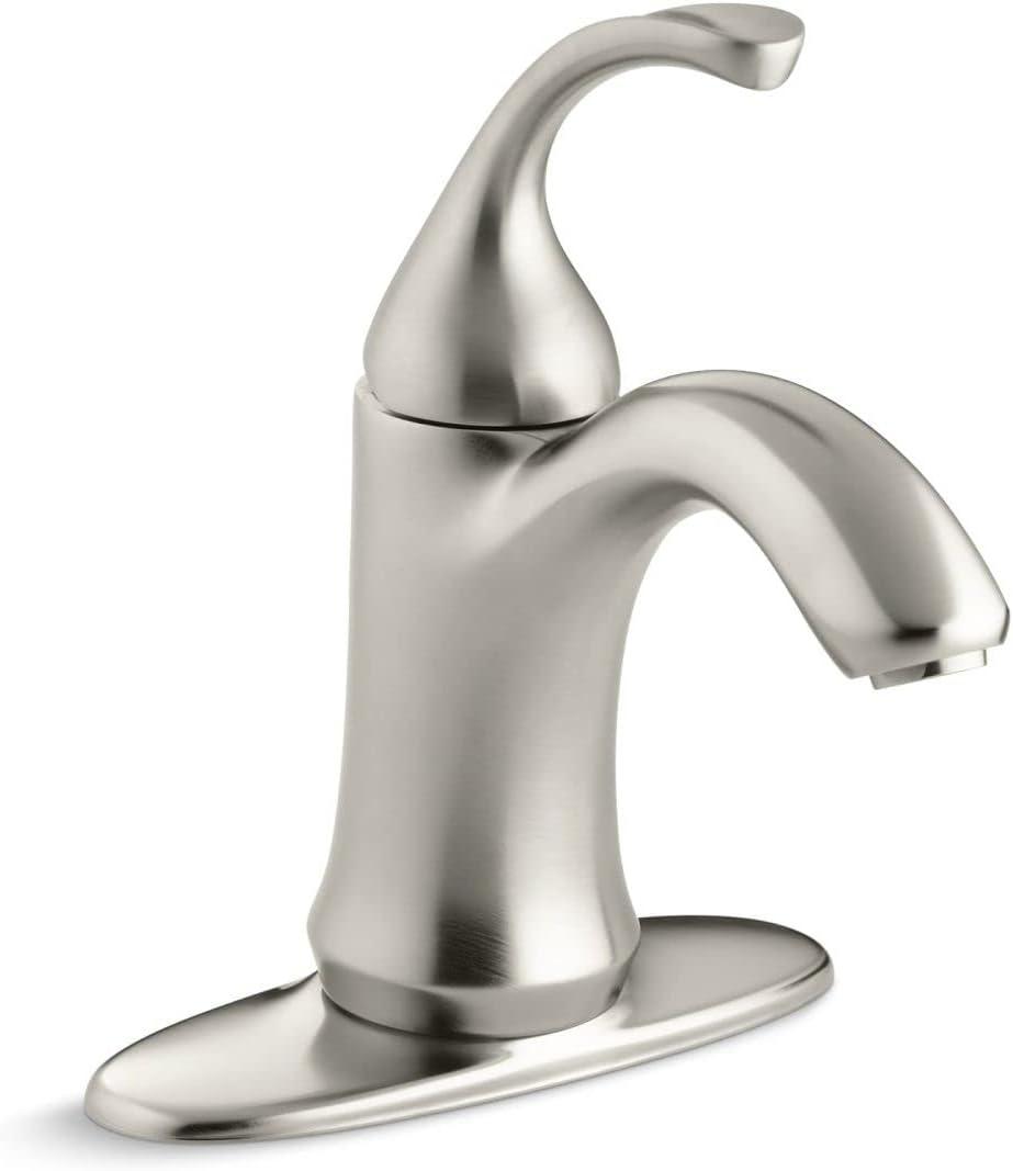 Forté Single-Handle Bathroom Sink Faucet with Drain Assembly and Escutcheon Plate, 1.2 GPM