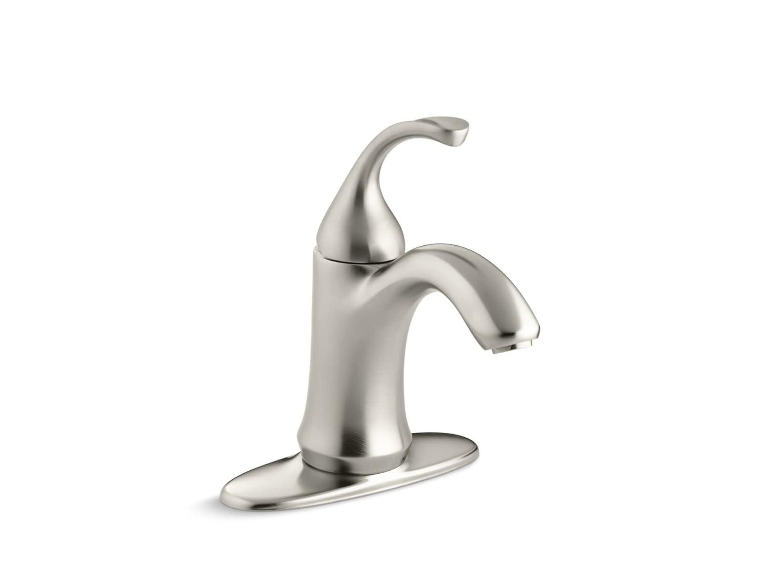 Forté Single-Handle Bathroom Sink Faucet with Drain Assembly and Escutcheon Plate, 1.2 GPM