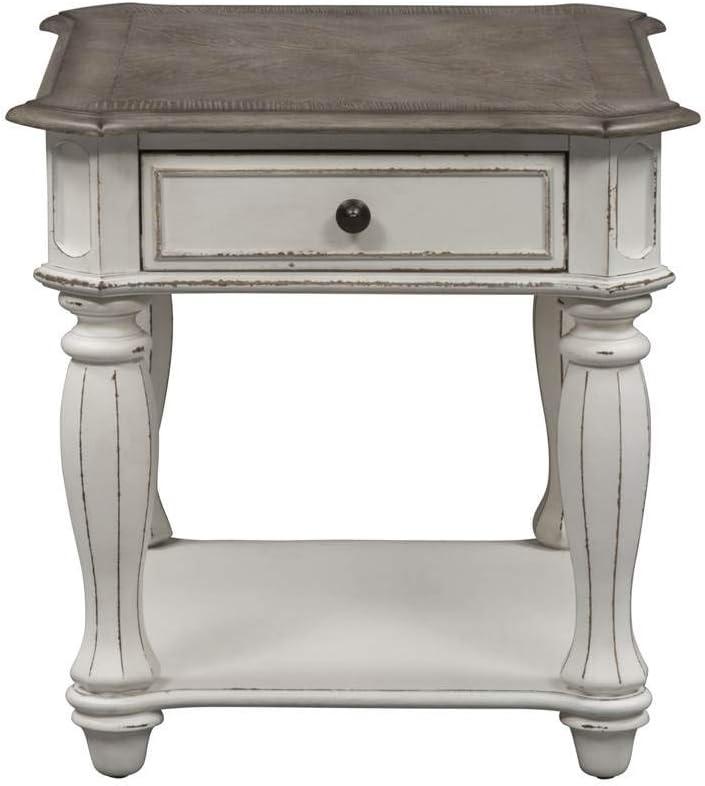 Magnolia Manor White End Table