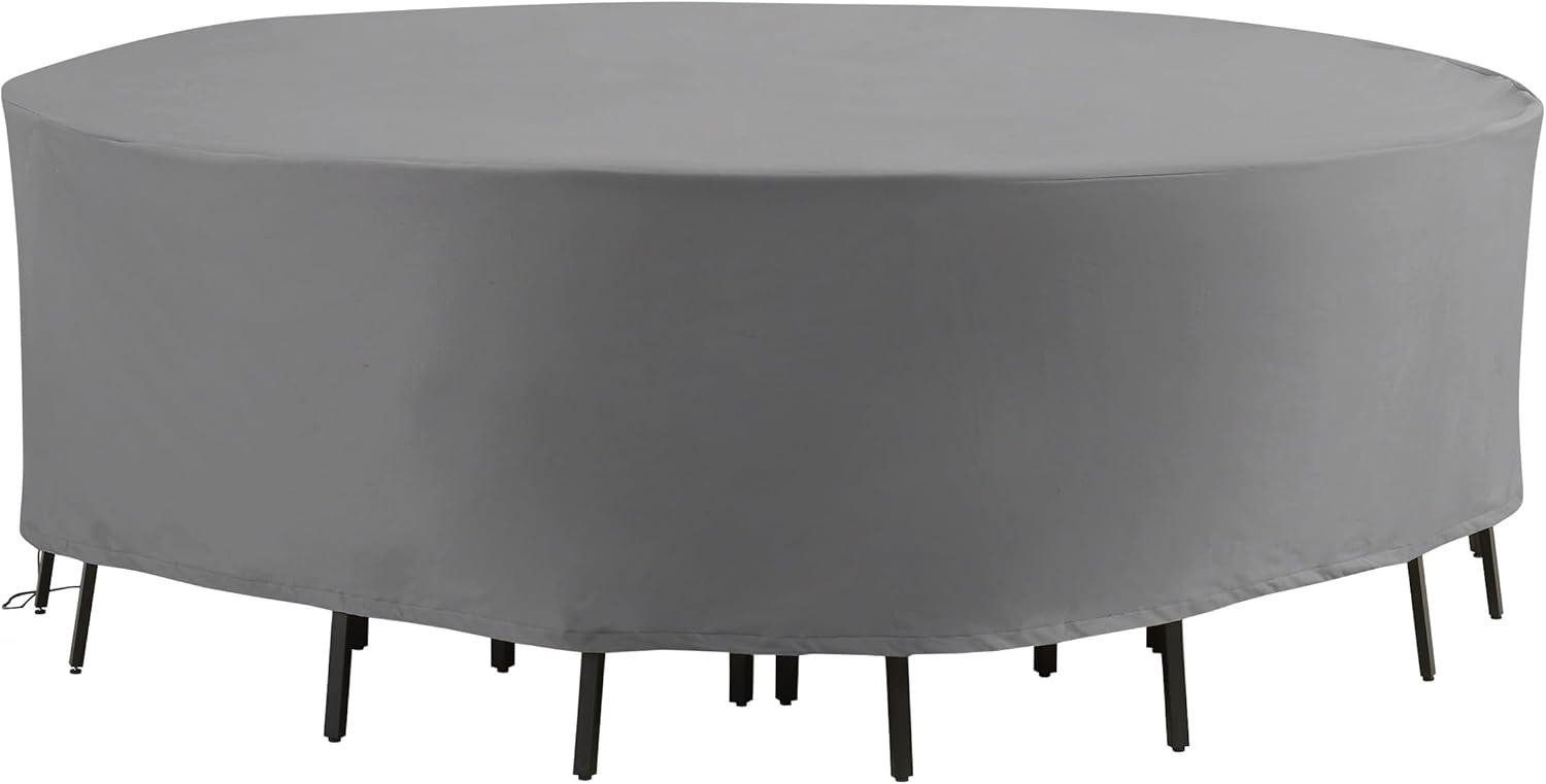 Crosley Furniture Round Outdoor Furniture Cover For Patio Set in Gray