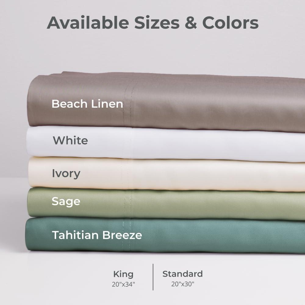 Sage Green Cotton King Hypoallergenic Pillowcase Set