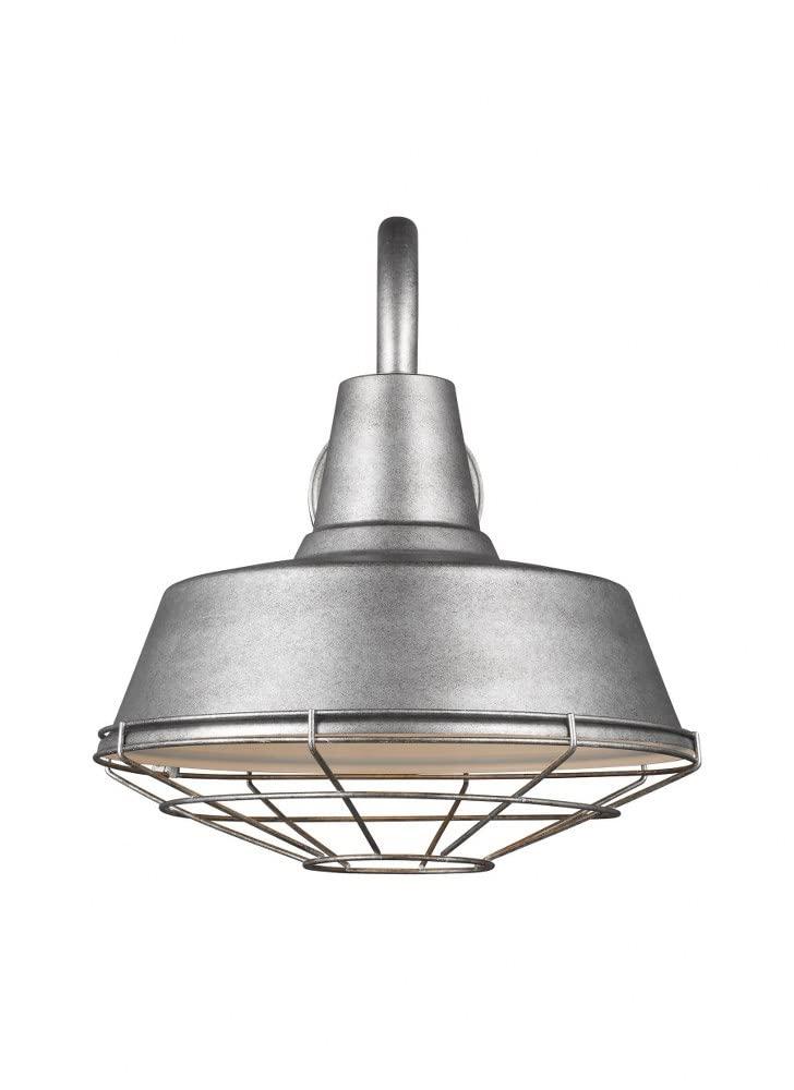 Generation Lighting Barn Light Weathered Pewter Large Cage