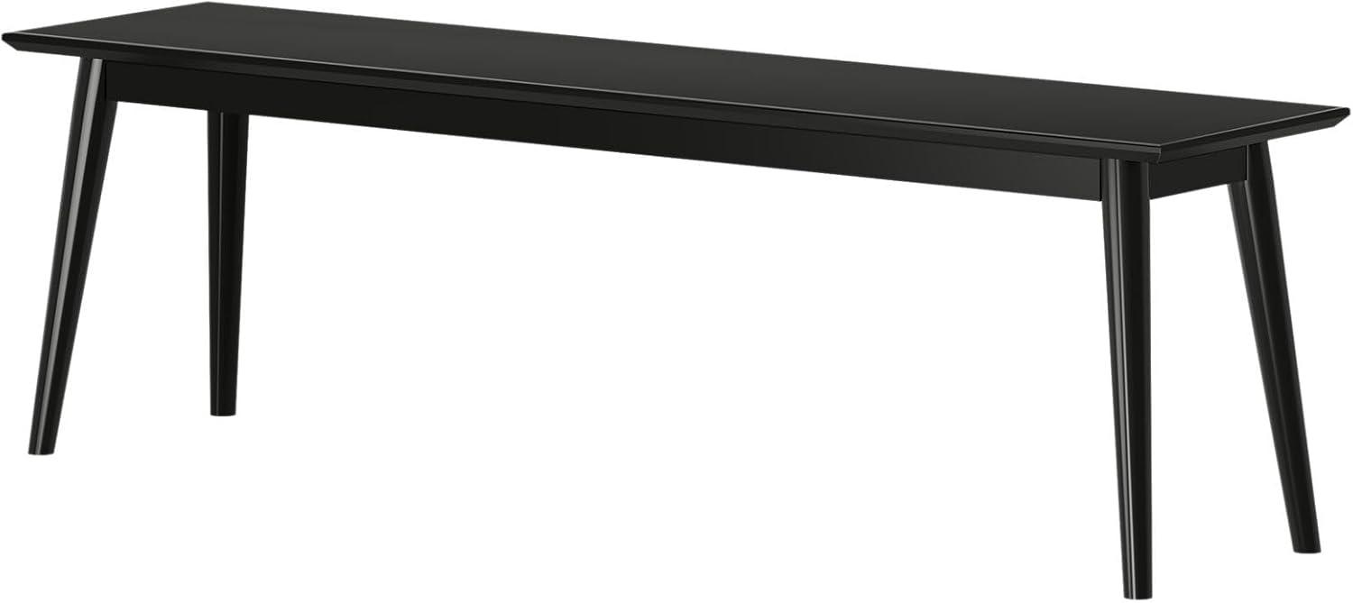 Plank+Beam 48" Mid Century Modern Dining Table, Solid Wood Kitchen & Dining Room Table for 4, Black