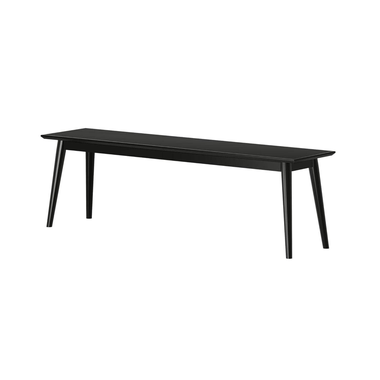 Plank+Beam 48" Mid Century Modern Dining Table, Solid Wood Kitchen & Dining Room Table for 4, Black