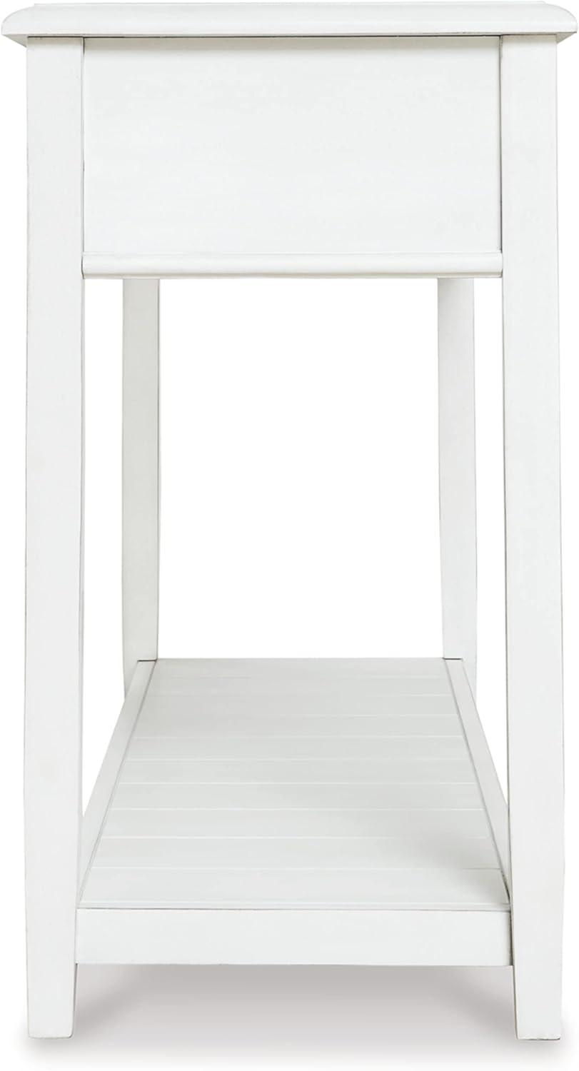 Kanwyn 50" Whitewashed Wood Console Table with Storage