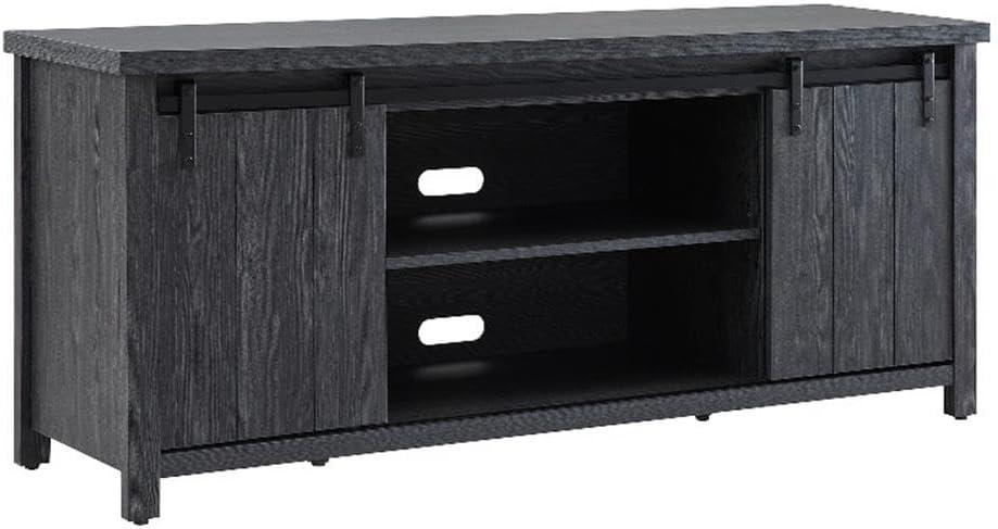 Evelyn&Zoe Deacon Rectangular TV Stand for TV's up to 65", Charcoal Gray