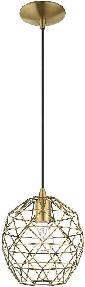 Livex Lighting Geometric Shade 1 - Light Pendant in  Brushed Nickel