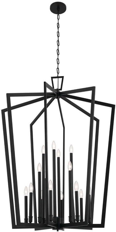 16 Light Pendant in Traditional Style-49 inches Tall and 36.75 inches Wide-Black Finish Bailey Street Home 147-Bel-5035703