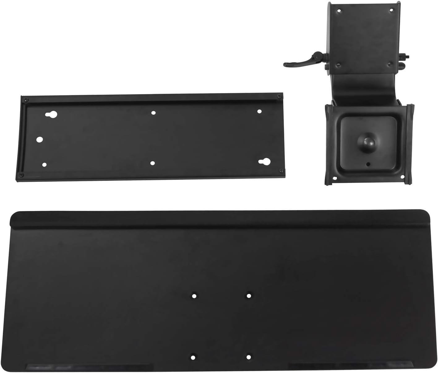 Mount-it Mount-It! Under Desk Keyboard Tray and Mouse Platform with Gel Wrist Pad, 17 inch Space Saving Track