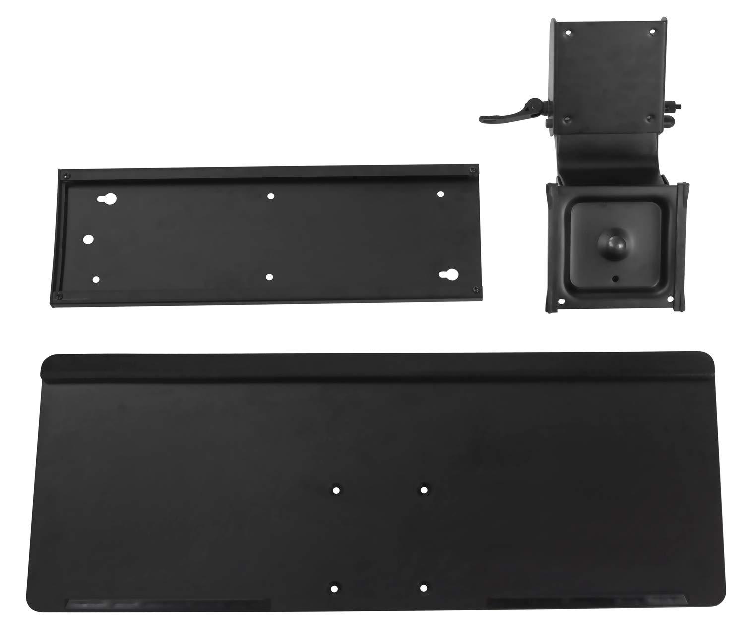 Mount-it Mount-It! Under Desk Keyboard Tray and Mouse Platform with Gel Wrist Pad, 17 inch Space Saving Track