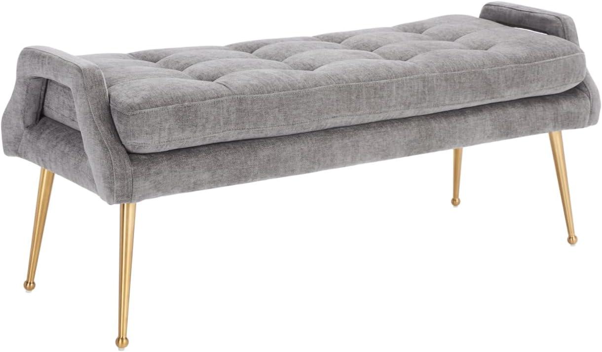 Everdeen Bench  - Charcoal/Gold - Safavieh