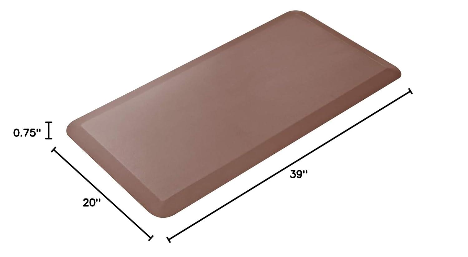 Cook N Home Anti Fatigue Floor Mat - 3/4 Inch Thick Perfect Kitchen Mats for Floor, Standing Desk Mat - Comfort at Home, Office, Garage -Durable - Stain Resistant - Non-Slip Bottom (39 x 20", Brown)