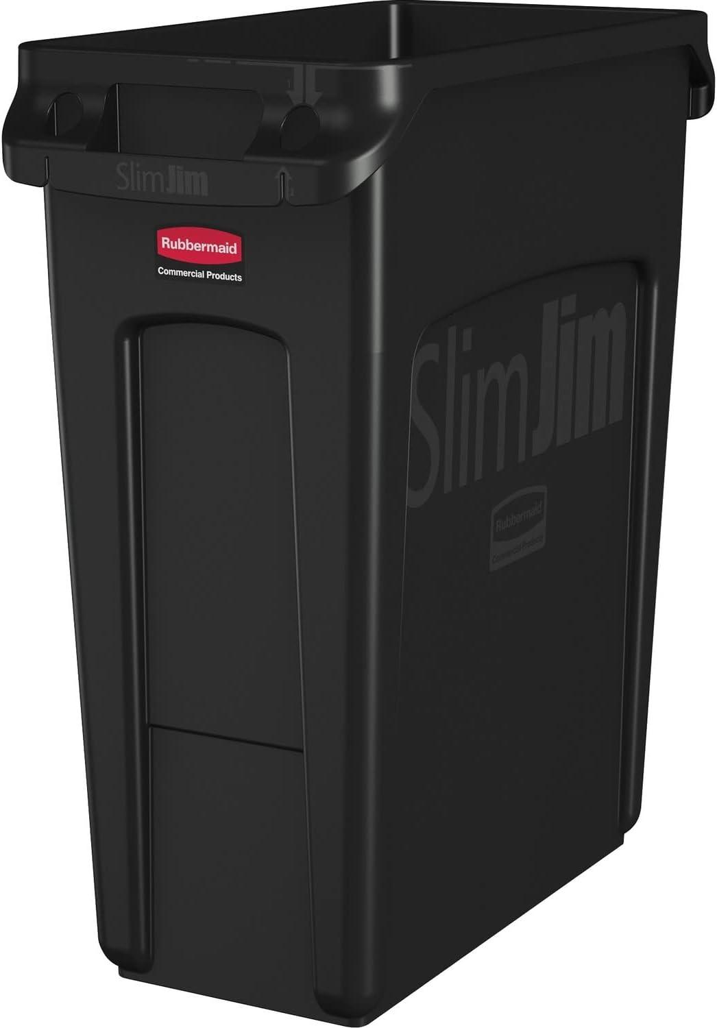 Slim Jim Rectangular 16 Gallon Trash Can