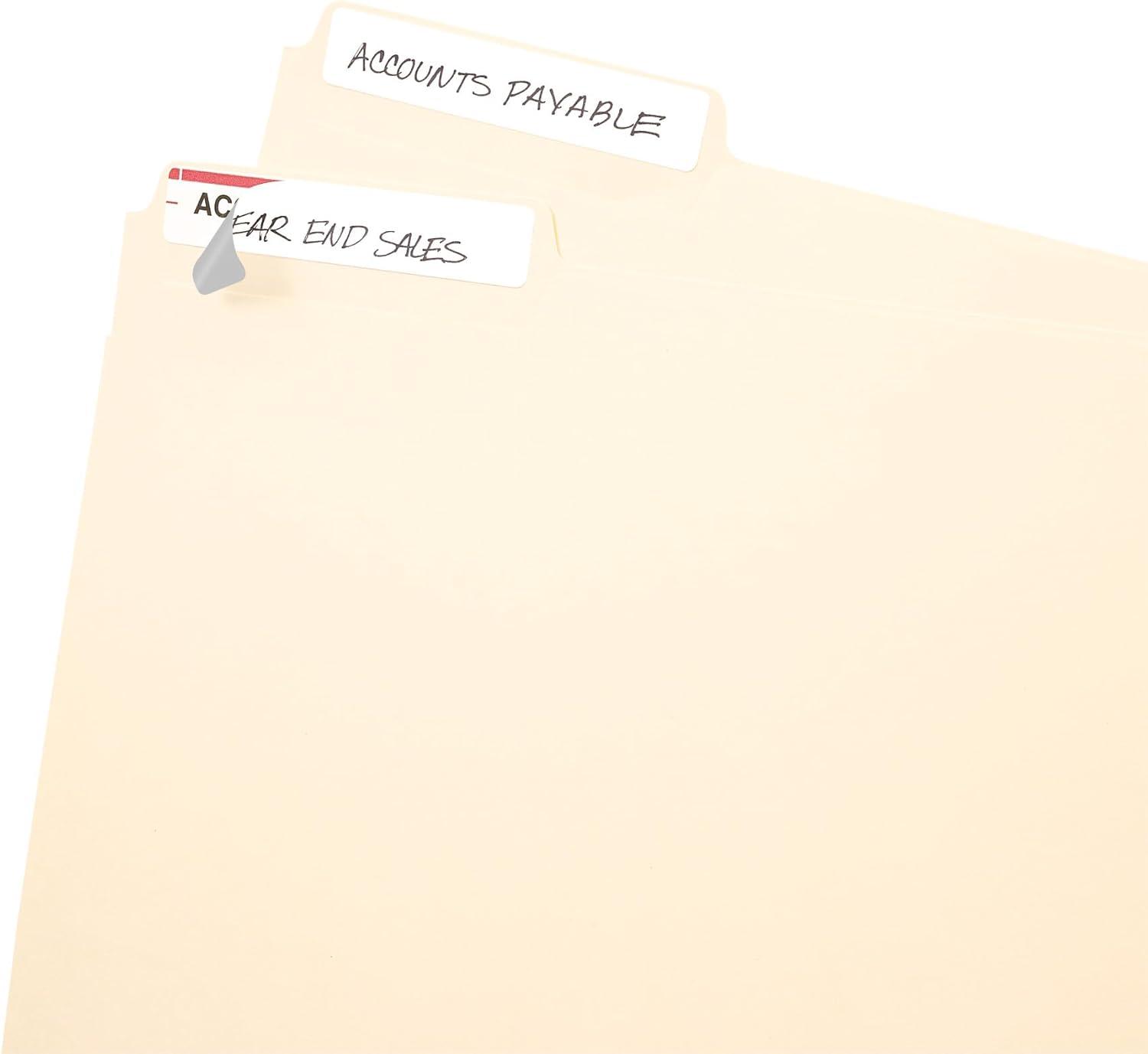 Avery Laser/Inkjet Permanent Print-or-Write File Folder Labels White 252 Labels Per Pack 4536/Carton