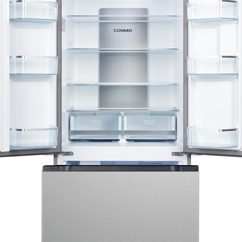 30 in. 17.5 cu. ft. Counter Depth 3-Door French Door Refrigerator with Freezer Drawer in Fingerprint Resistant Stainless Steel