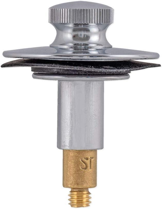 Chrome Plated Push/Pull Bathtub Drain Stopper with Brass Stem