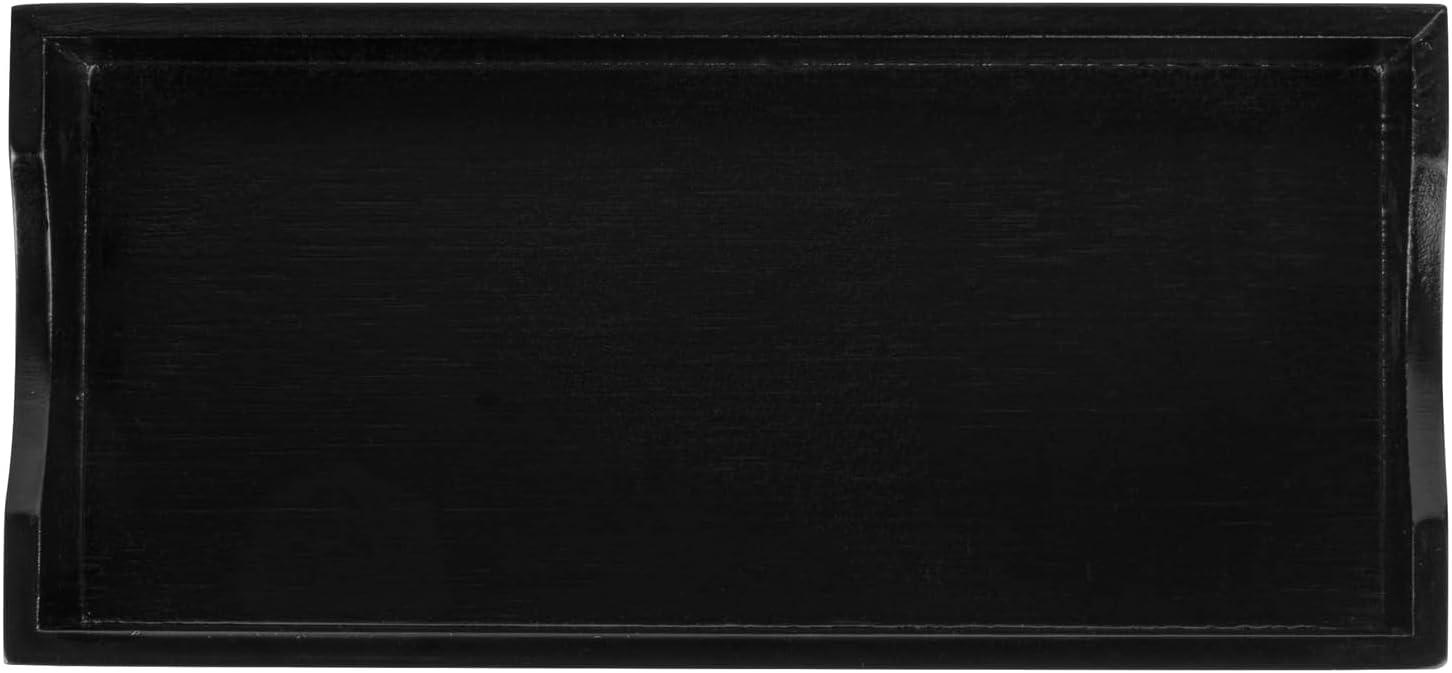 JepoIA 5.5 x 4 Inch Cocktail Napkin Holder 1 Square Flat Napkin Holder - For Bars Kitchen Tables or Countertops Sturdy Black Bamboo Tissue Napkin Holder Dining Room Decor
