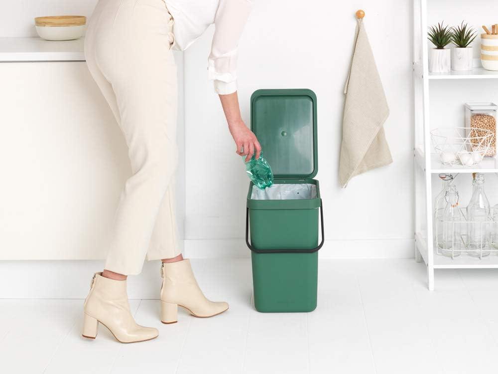 Brabantia Sort & Go Plastic Recycling Bin, 6.6 Gallon