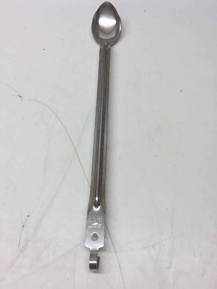 Vollrath 60170 S/S 21 Hooked Handle Solid Spoon"