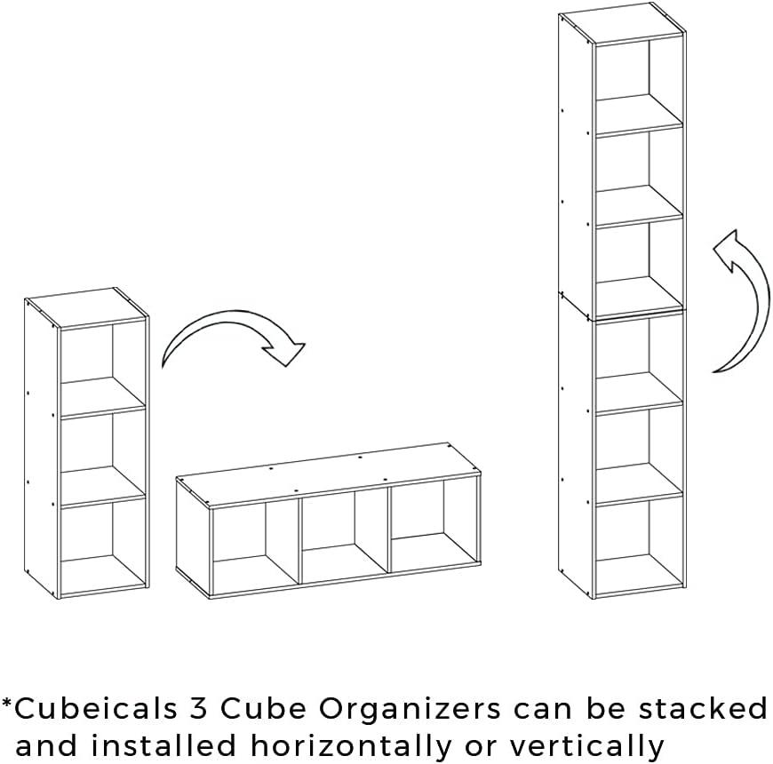 ClosetMaid Cubeicals 35.91'' H x 12.24'' W 3-Cube Bookcase