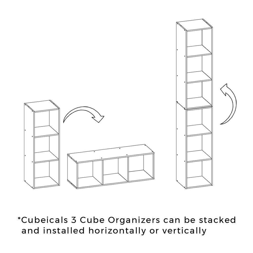 ClosetMaid Cubeicals 35.91'' H x 12.24'' W 3-Cube Bookcase