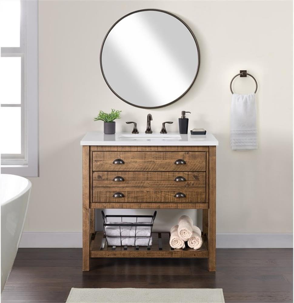 Martin Svensson Home Monterey 37" Wood Single Bathroom Vanity Natural Brown