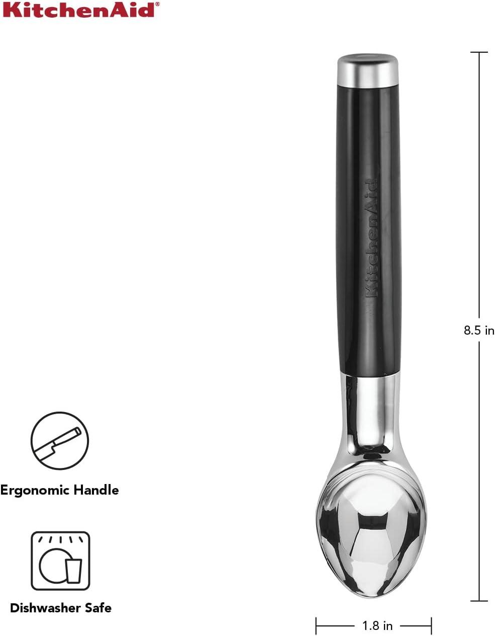 Chrome and Black Ergonomic Ice Cream Scoop