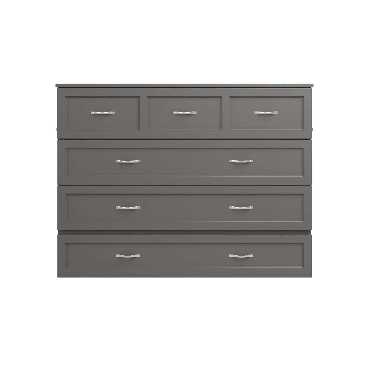 Full Northfield Murphy Bed Chest in Gray