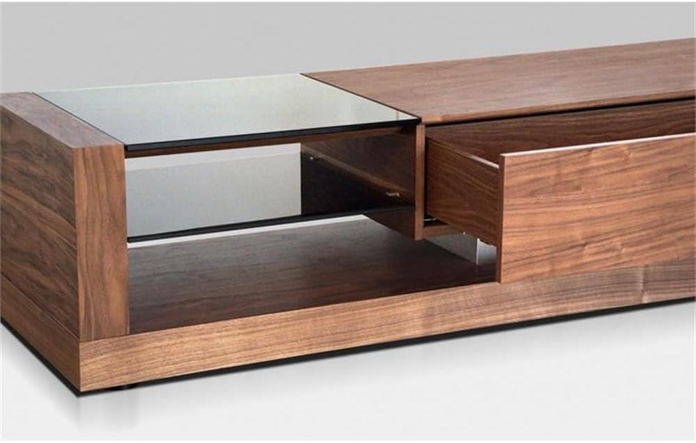 Modrest Mali Modern MDF Wood TV Stand for TVs up to 79" in Walnut