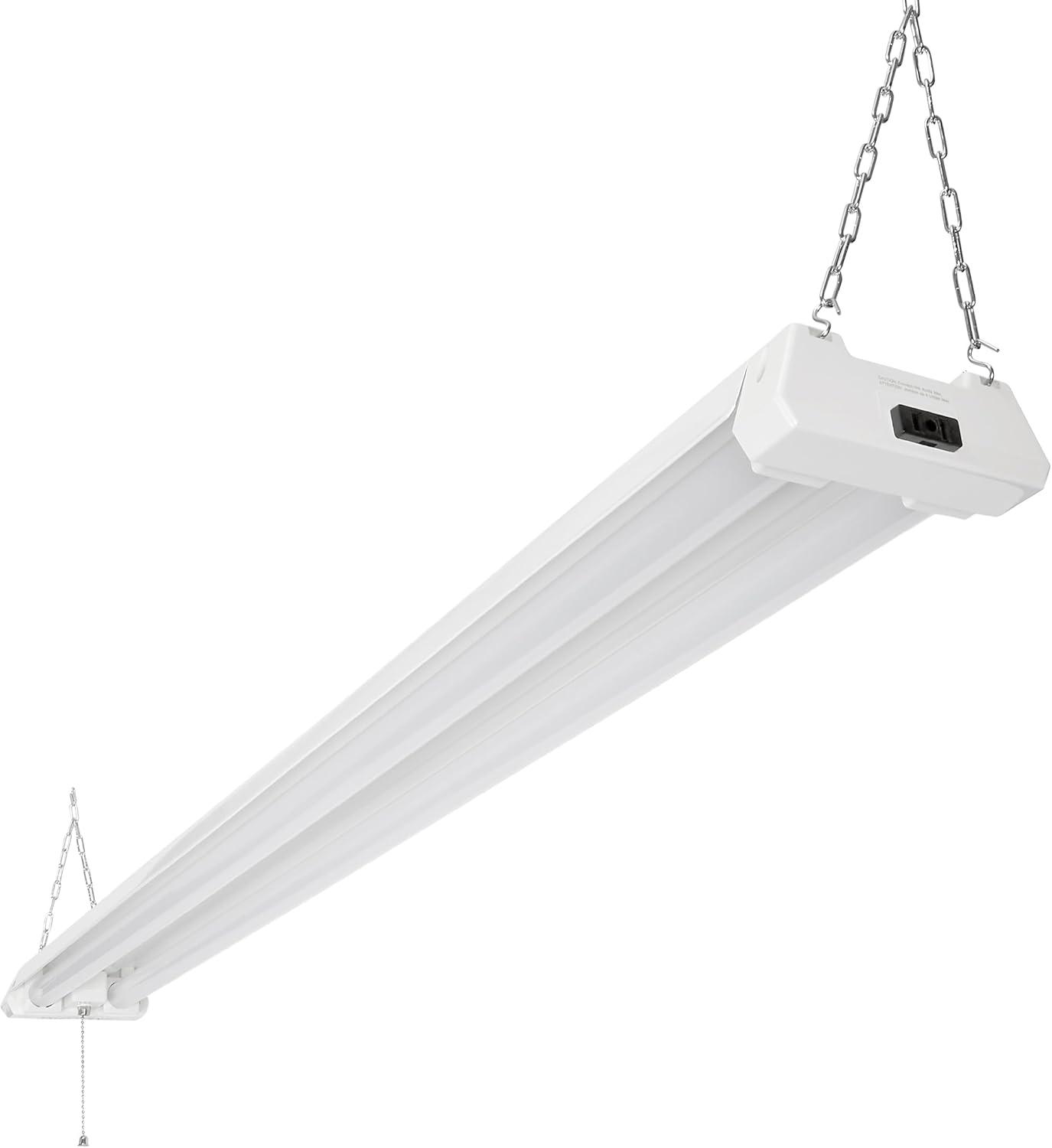 4-Foot White Aluminum LED Shop Light with Pull Chain