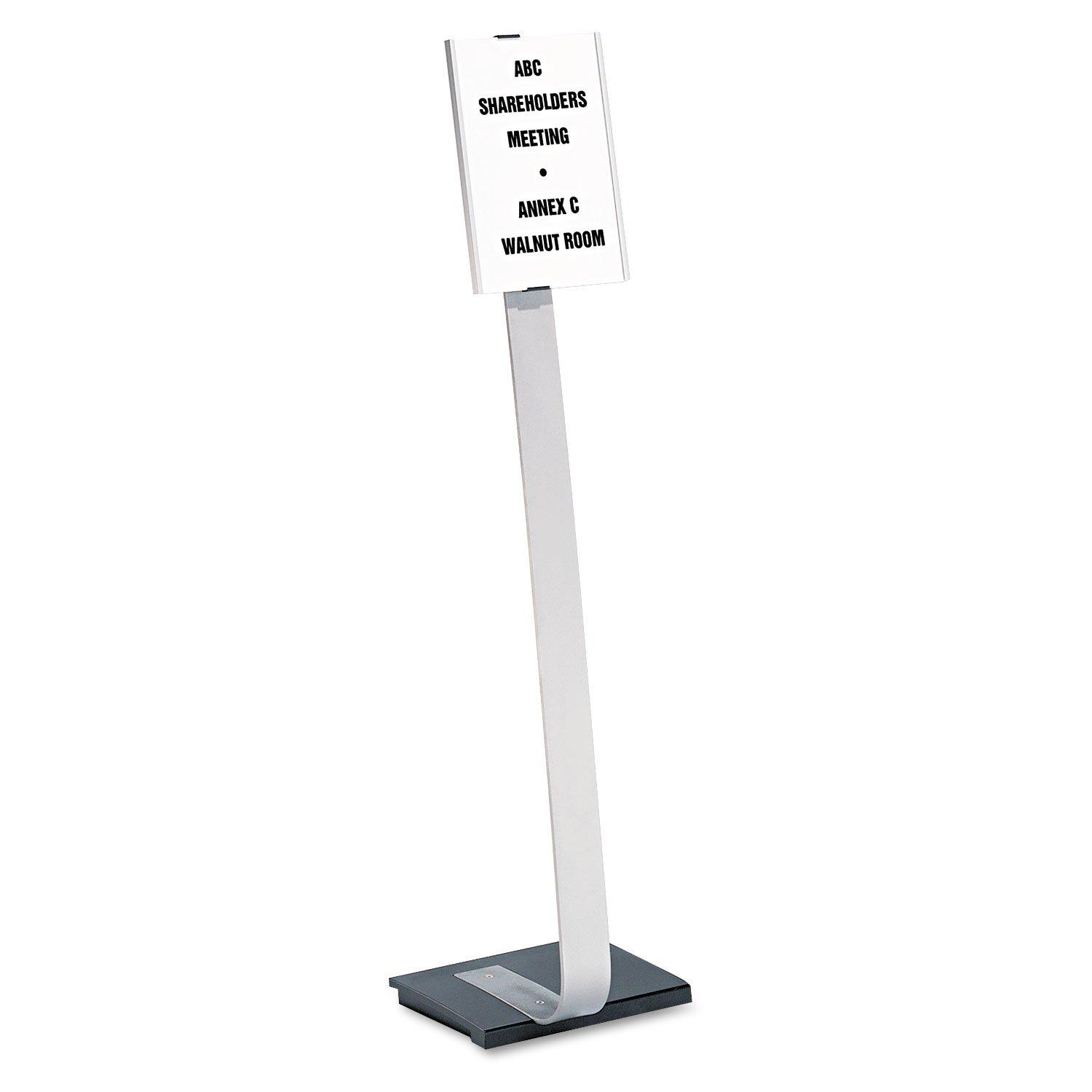 Info Sign Duo Floor Sign Stand For Letter-Size Inserts, 44-1/2" High