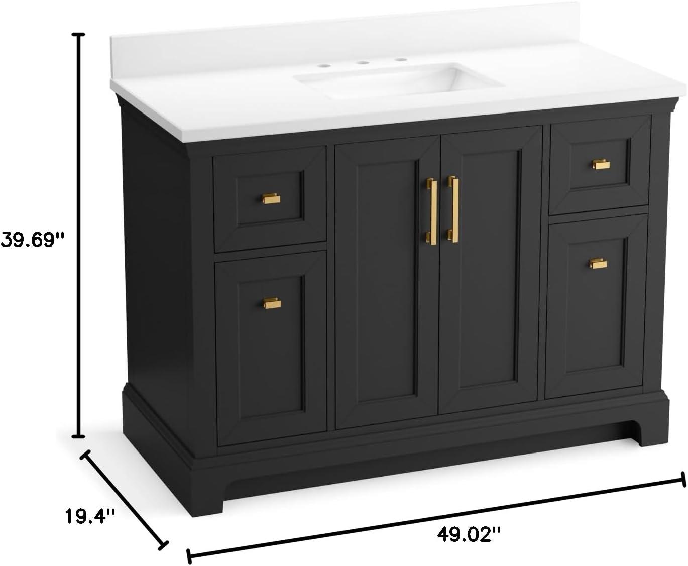 Charlemont 48 In. Bathroom Vanity Cabinet With Sink And Quartz Top