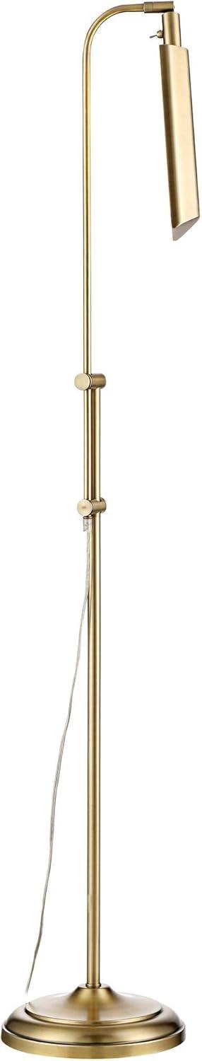 360 Lighting Culver Traditional Pharmacy Floor Lamp Standing 57" Tall Plated Aged Brass LED Adjustable Metal Shade for Living Room Reading Bedroo