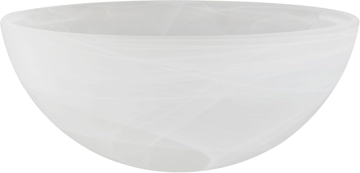 Aspen Creative 23516-21,Albaster Glass Shade for Medium Base Socket Torchiere Lamp, Swag Lamp and Pendant,13" Diameter x 5-3/4" High.