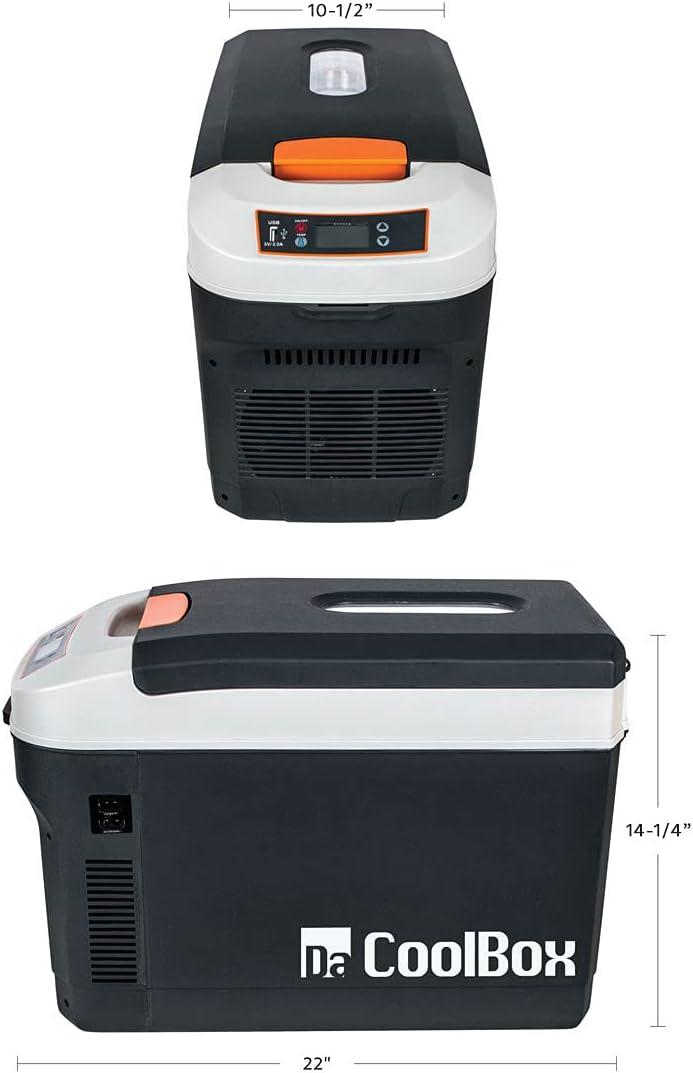 United Pacific 99122 Portable 23Qt Thermoelectric Top Loader Cooler, Electric Plug-in Cooler & Warmer for Food & Drinks - 1 Unit