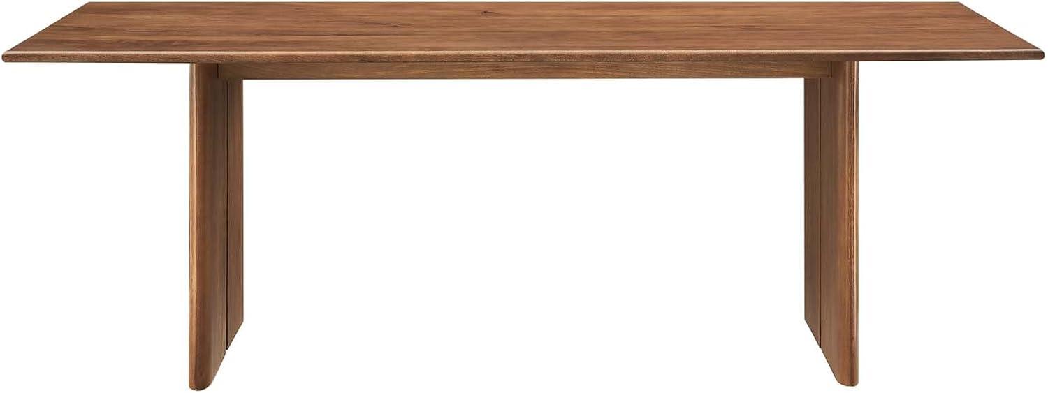 Modway Amistad 86" Rectangular Modern Wood Dining Table in Walnut