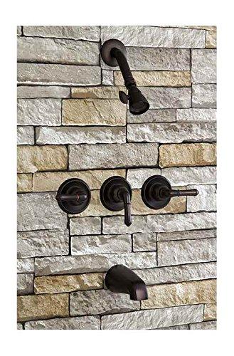 Kingston Brass Magellan Triple-Handle Tub and Shower Faucet