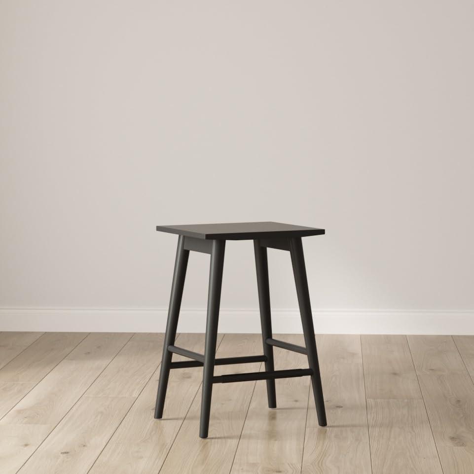 Nathan James Barker Upholstered Counter Stool with Solid Wood Frame