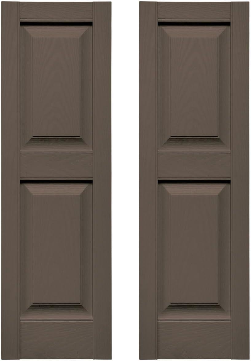Builders Edge, TailorMade Two Equal Panels, Raised Panel Shutters, Includes Matching Installation Spikes (Per Pair) | Wayfair