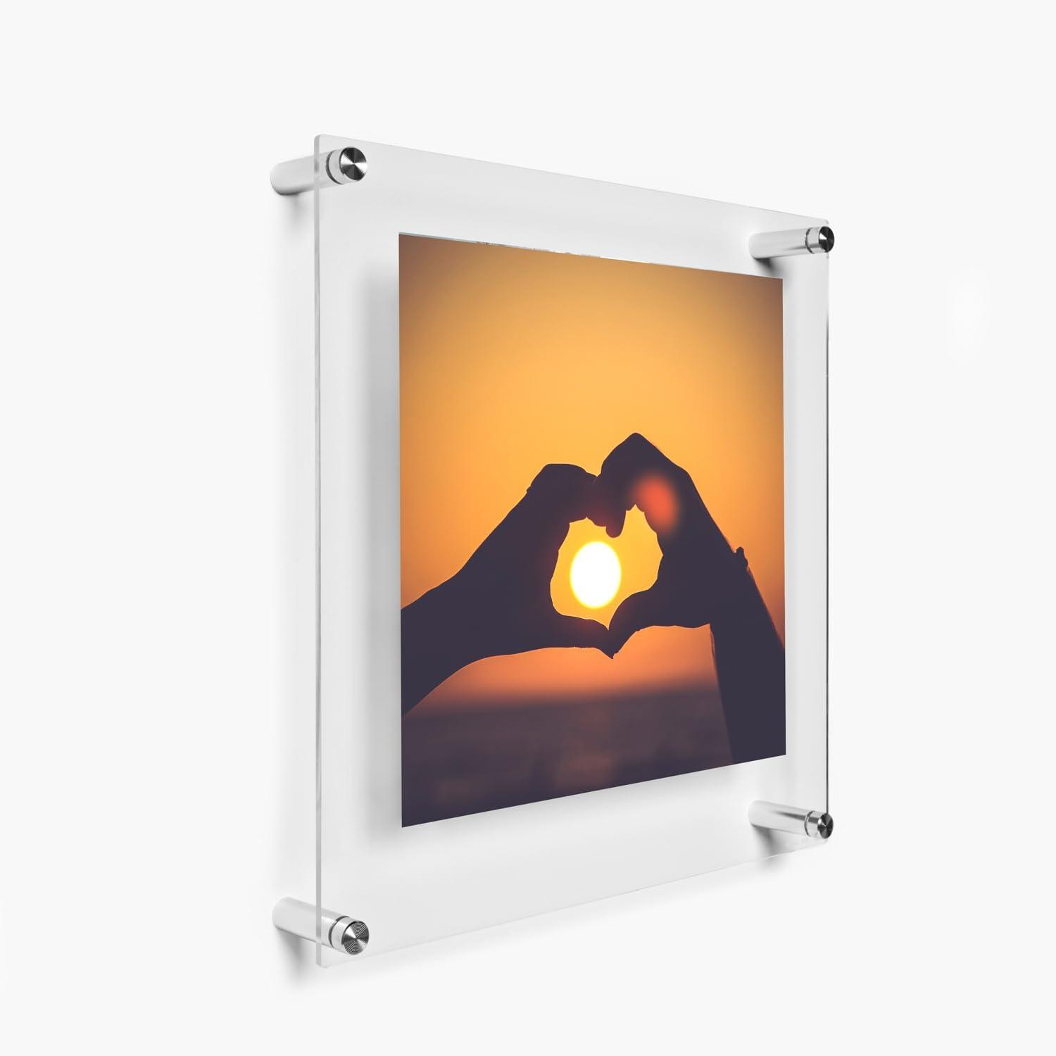 Double Panel Floating Acrylic Picture Frame