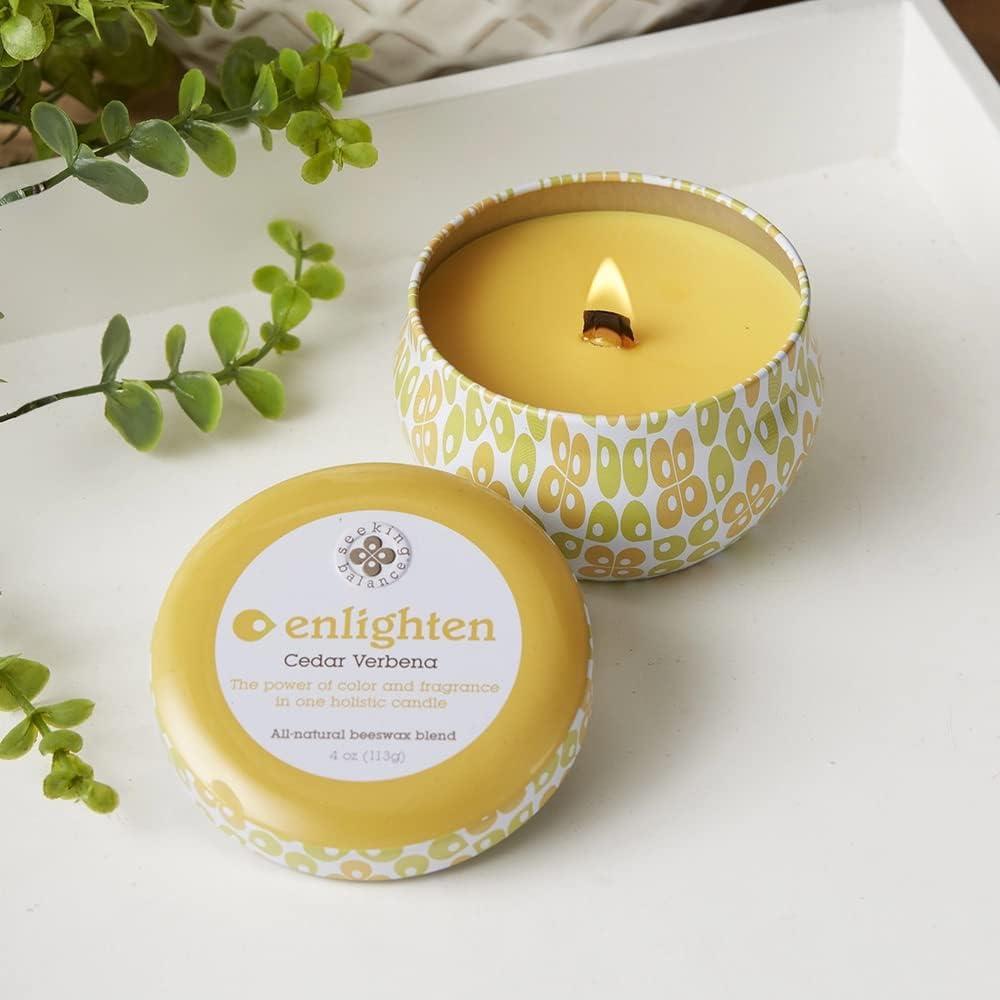 Enlighten Cedar Verbena Scented Jar Candle