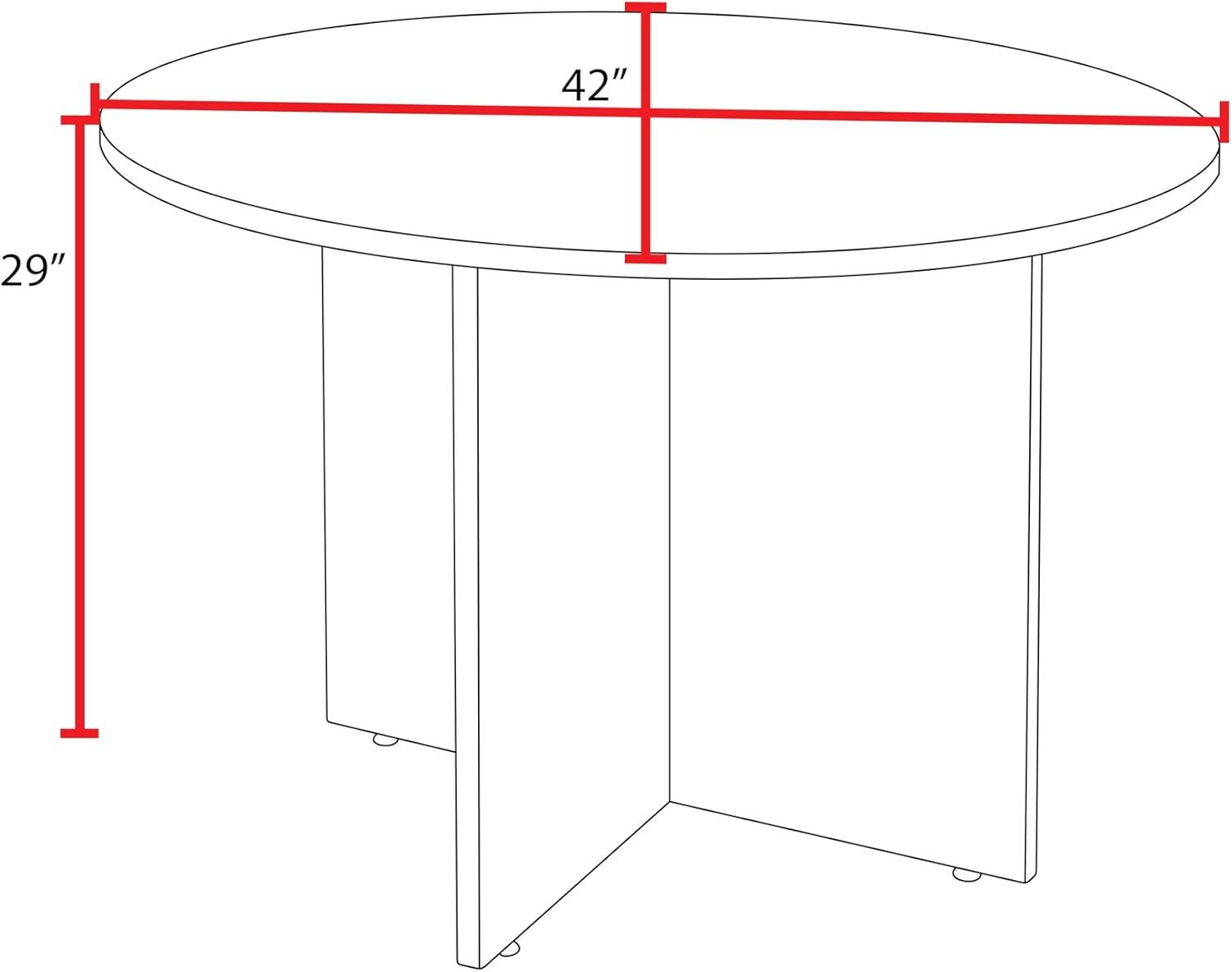 42 In. Round Conference Table - Mahogany