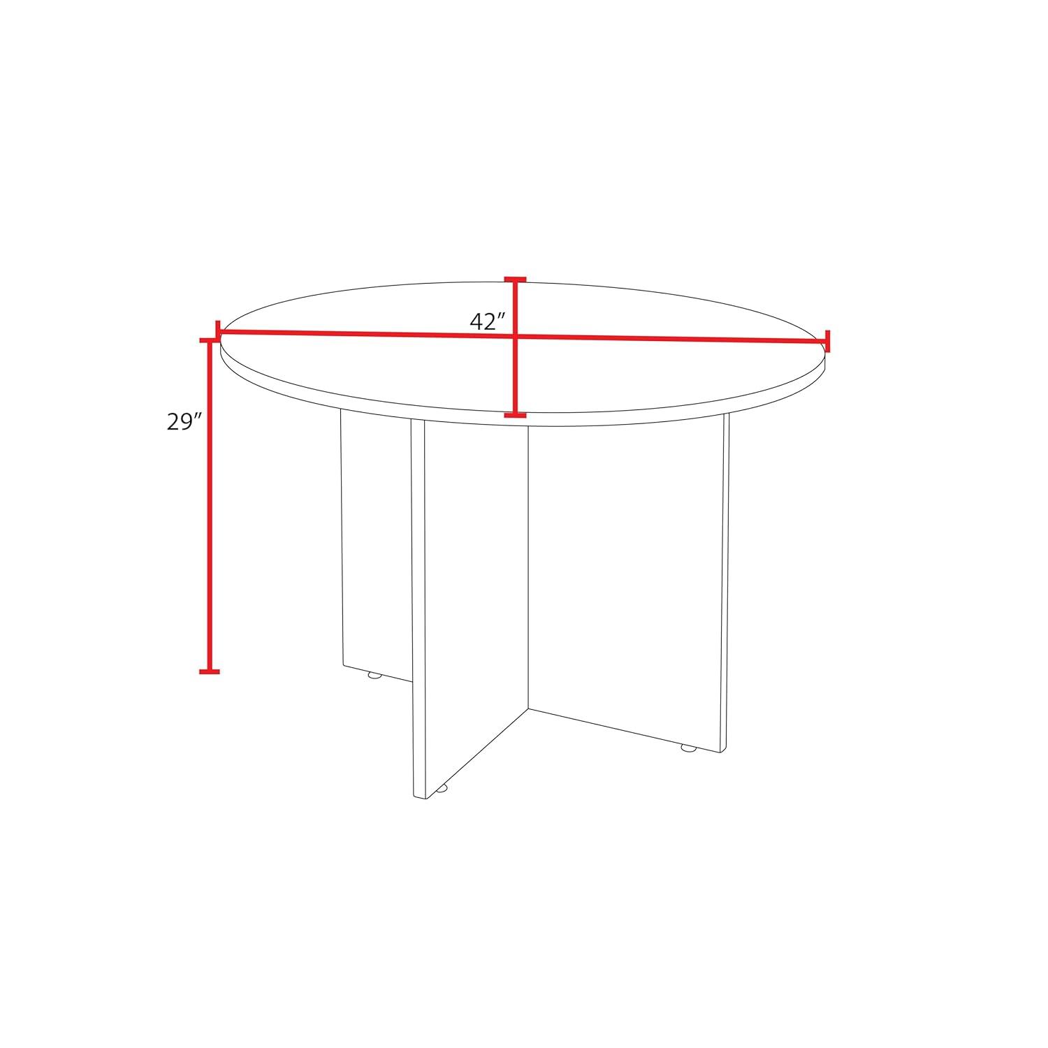 42 In. Round Conference Table - Mahogany