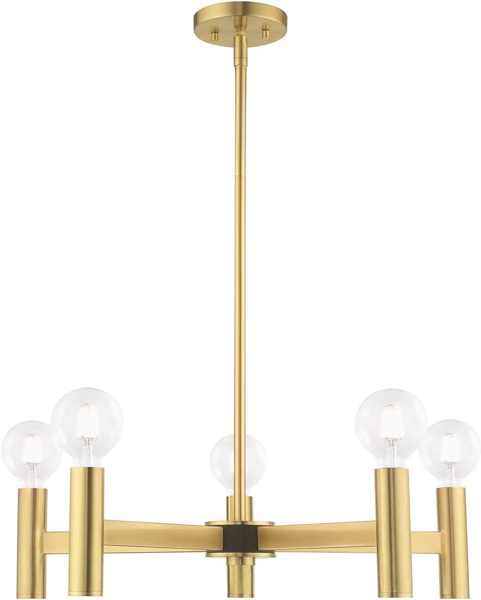 Livex Lighting Copenhagen 5 - Light Chandelier in  Satin Brass