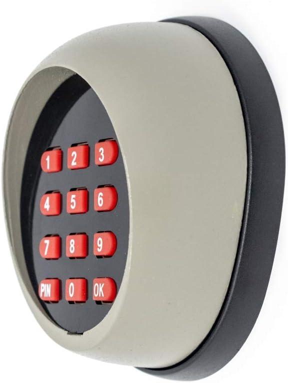 Compact Black and Red Wireless Gate Keypad