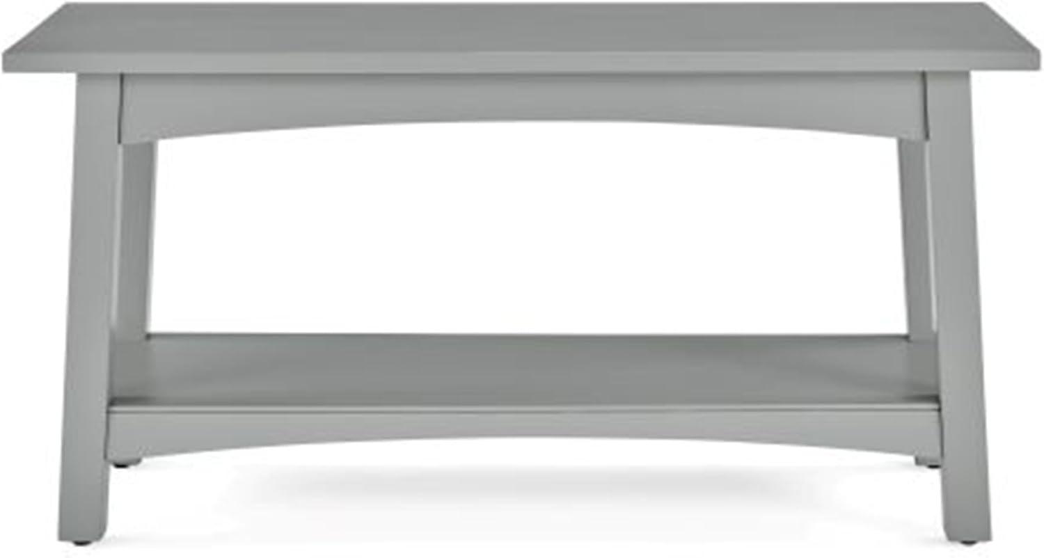 Alaterre Craftsbury 36 in. Sturdy Pine Wood Entryway Bench, Open Design Accent Furniture, Gray