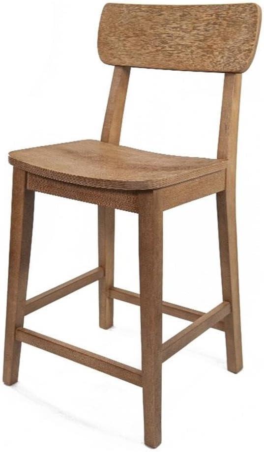 24" Torino Counter Height Barstool Barnwood - Boraam: Solid Wood, Farmhouse Style, Square Seat